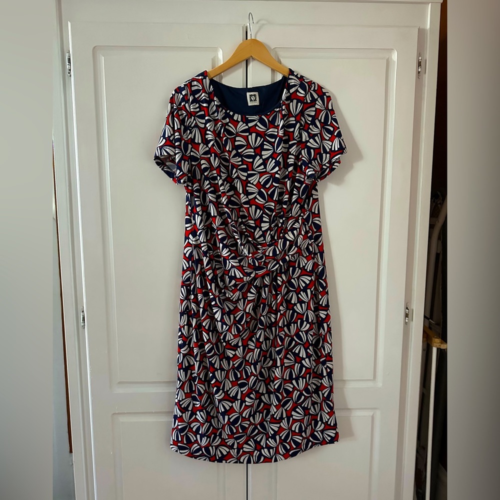 Anne Klein Abstract Flower Dress, Size 16